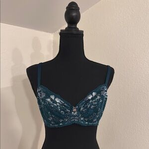 Victoria's Secret Teal Body By Victoria Unlined Demi Bra